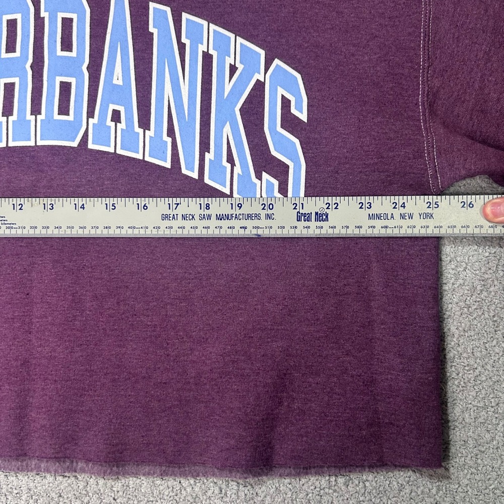 Altar'd State Sweatshirt Outer Banks L/XL Purple Cropped Coastal Boho Varsity - Picture 4 of 6